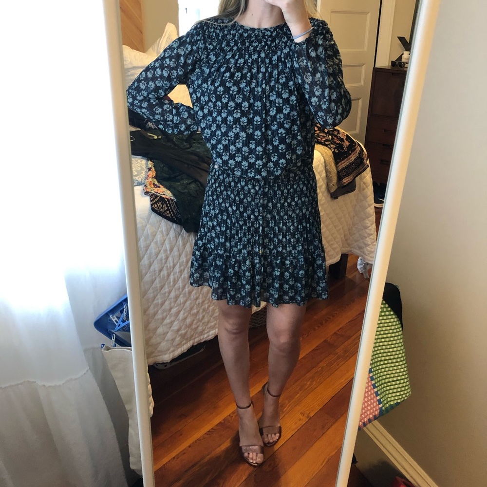 Michael Michael Kors Blue Pattern Dress Size Med